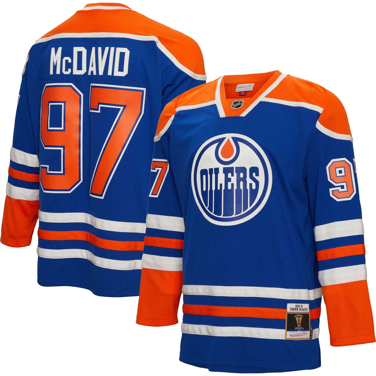 Connor McDavid Edmonton Oilers Mitchell & Ness 2015/16  Blue Line Player Jersey - Blue
