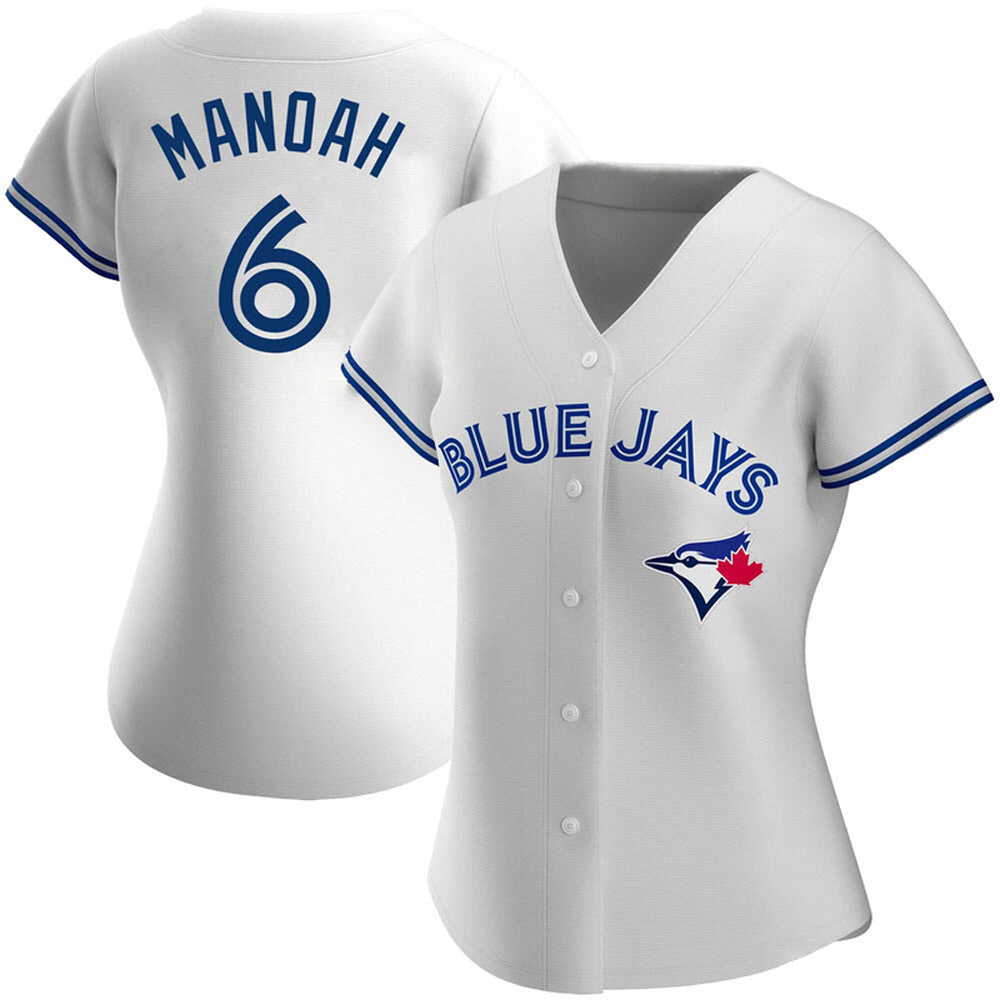 Women's Toronto Blue Jays Alek Manoah Cool Base Replica Home Jersey - White